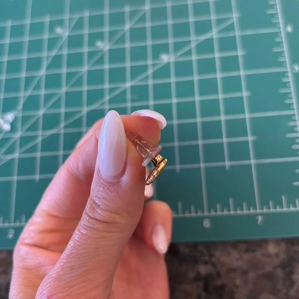 The Alexis Gold mussel clam Nantucket cape cod stud earrings seashell